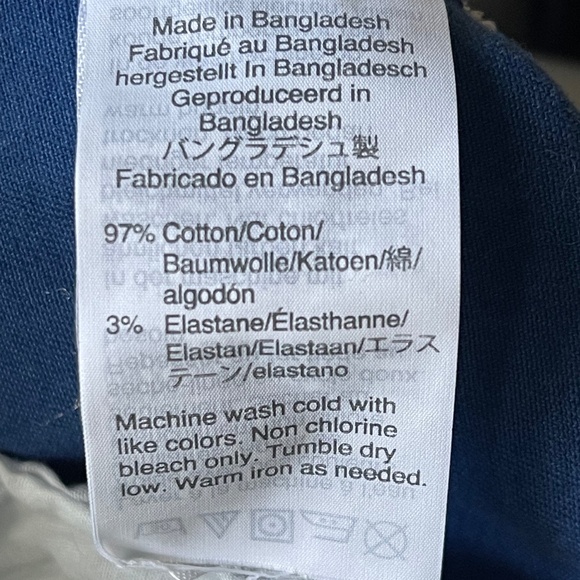 J Crew Factory Womens Girlfriend Chino Pants Nautical Blue Flat Front Preppy - Picture 7 of 7